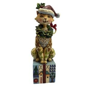 2007 Jim Shore Heartwood Creek Santa Claws Christmas Cat Figurine 4007977 7.5 In